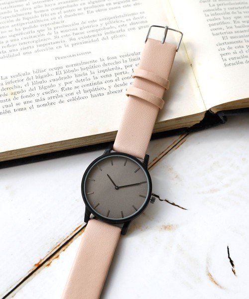 colleca la(コレカラ)/バイカラーデザインの腕時計/ピンク