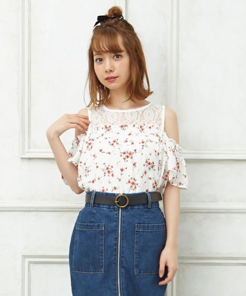 セール レイヤー花柄肩あき Tops イング Ingni Magaseek