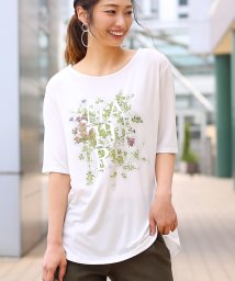 Bou Jeloud(ブージュルード)/NATUREプリントTシャツ/ホワイト