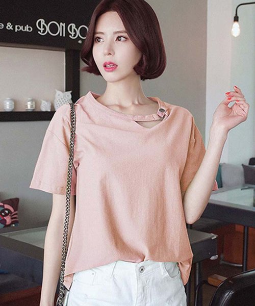 セール 無地 Tシャツ レディース 半袖 カジュアル トップス ゆったり カットソー 春夏 ミニミニストア Miniministore Magaseek