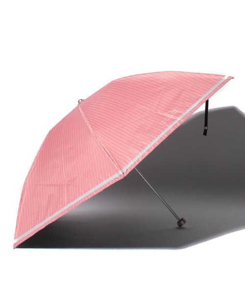MACKINTOSH PHILOSOPHY(umbrella)(マッキントッシュフィロソフィー（傘）)/MACKINTOSHPHILOSOPHY/マッキントッシュフィロソフィー晴雨兼用日傘軽量ストライプ折りたたみ傘/ライトオレンジ
