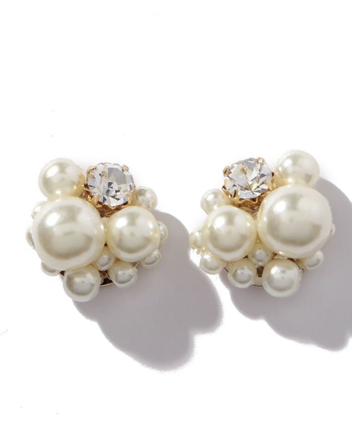 結婚式 お呼ばれ パールビジューピアス フォルムフォルマ Form Forma Magaseek