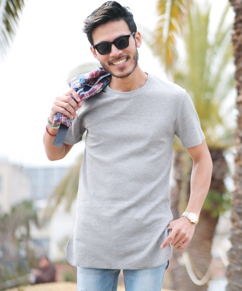 ロング丈サーマルtシャツ ロンt メンズ ラウンドカット Tシャツ 無地 ロング丈 カットソー ジギーズショップ Jiggys Shop Magaseek