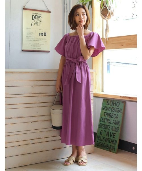 綿麻オフショルワンピース リエディ Re Edit Magaseek