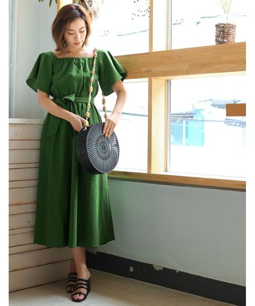 綿麻オフショルワンピース リエディ Re Edit Magaseek