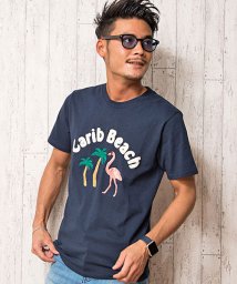 CavariA(キャバリア)/CavariA【キャバリア】サガラワッペンクルーネック半袖Tシャツ/ネイビー系1