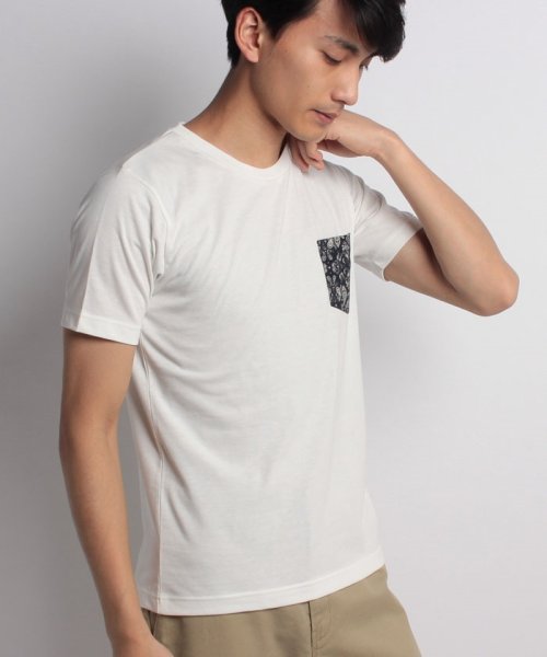 OUTDOOR PRODUCTS(アウトドアプロダクツ)/【OUTDOORPRODUCTS】ZEROSTAIN×Nano－tecポケットTシャツ/ホワイトC