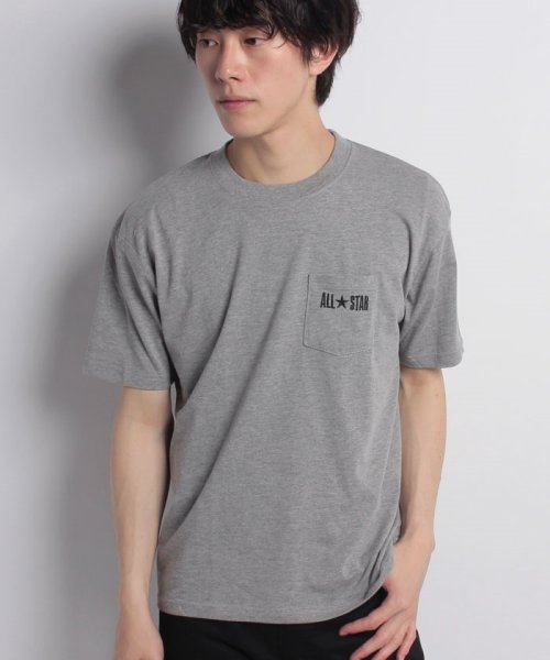 JEANS MATE(ジーンズメイト)/【CONVERSE】【CONVERSE】ワンポイントロゴTシャツ/モクグレー