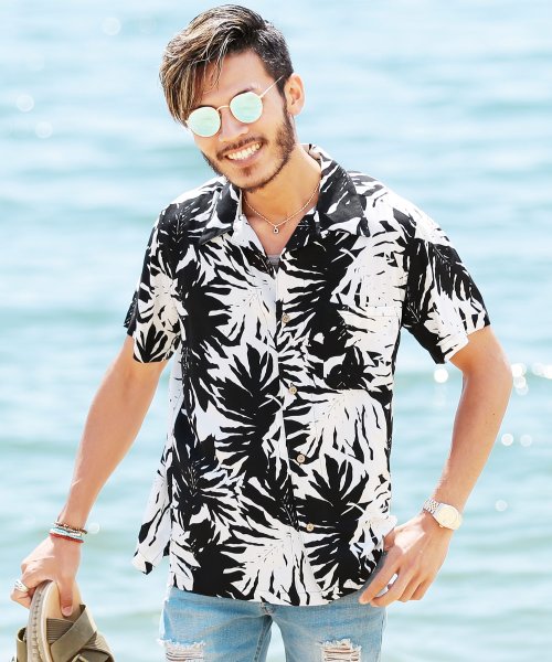 クーポン開催中 セール 15 Off レーヨン アロハシャツ アロハ シャツ メンズ 半袖 柄シャツ 開襟 オープンカラー ジギーズショップ Jiggys Shop Magaseek