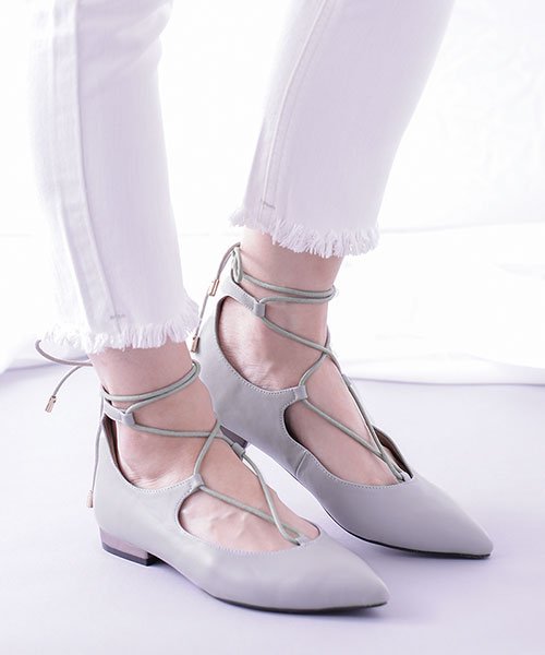 セール レースアップフラットパンプス ナノ ユニバース Nano Universe Magaseek