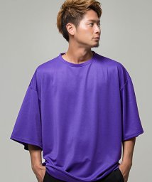 VICCI(ビッチ)/VICCI【ビッチ】ビッグシルエットクルーネック5分袖Tシャツ/パープル