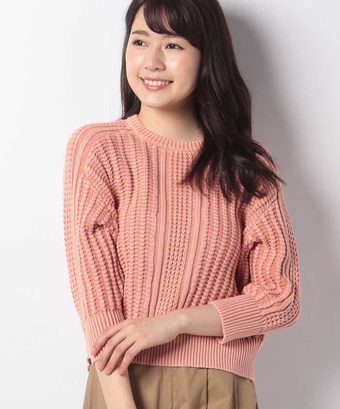 DEMYLEE/RENEE ウオッシュコットン畦ニット