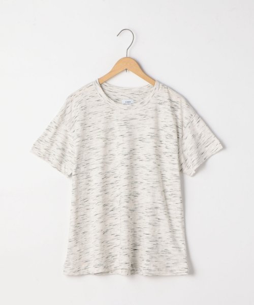 coen(coen)/ネップクルーネックTシャツ/WHITE