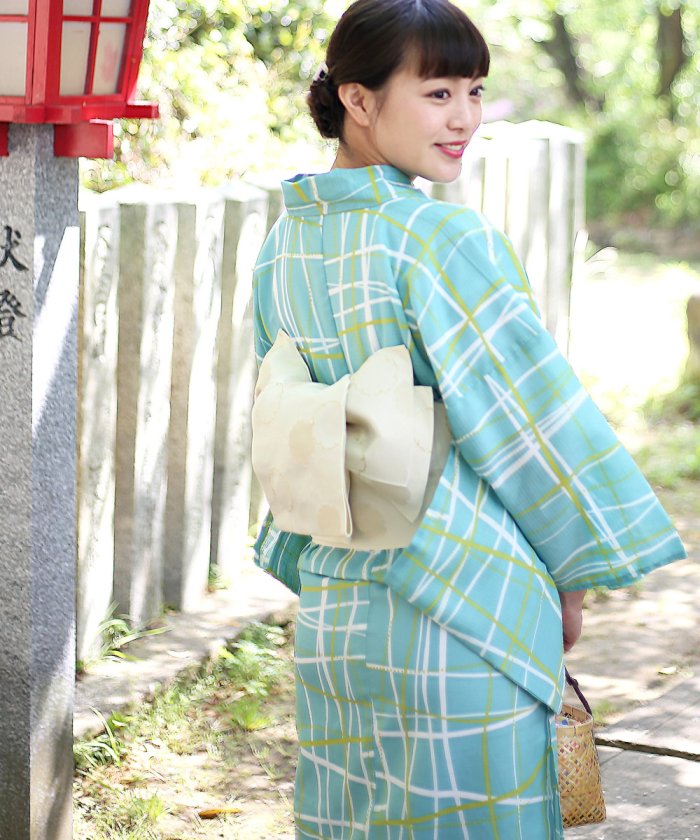 Web限定 浴衣3点セット くずし格子柄 和装 ブージュルード Bou Jeloud Magaseek Web限定 浴衣3点セット くずし格子柄 和装 ブージュルード Bou Jeloud Magaseek
