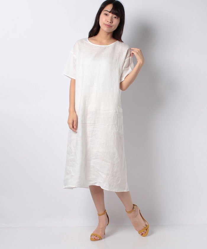 セール リネン半袖ワンピース サマンサ モスモス Samansa Mos2 Magaseek
