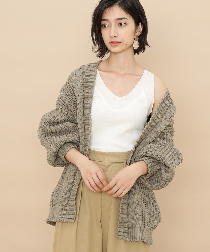 ライトケーブルボリュームカーディガン