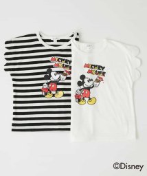 a.v.v(KID'S)(アー・ヴェ・ヴェキッズ)/[100－130]DISNEY(ディズニー)/袖スカラップカットソー[WEB限定サイズ]/ホワイト