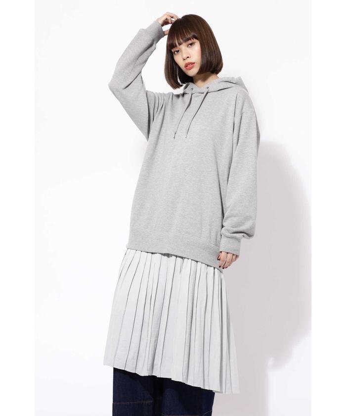 セール Mina12月号掲載 レイヤード風パーカーワンピース ローズバッド Rose Bud Magaseek