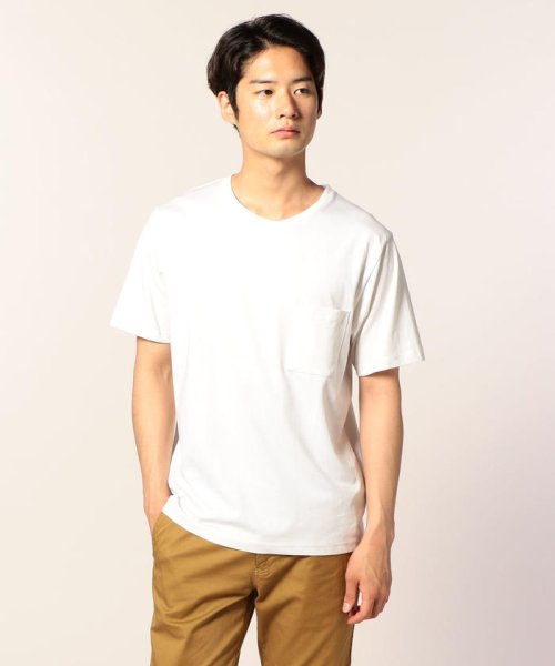 GLOSTER(GLOSTER)/SUVIN GOLD COTTON Tシャツ/ホワイト