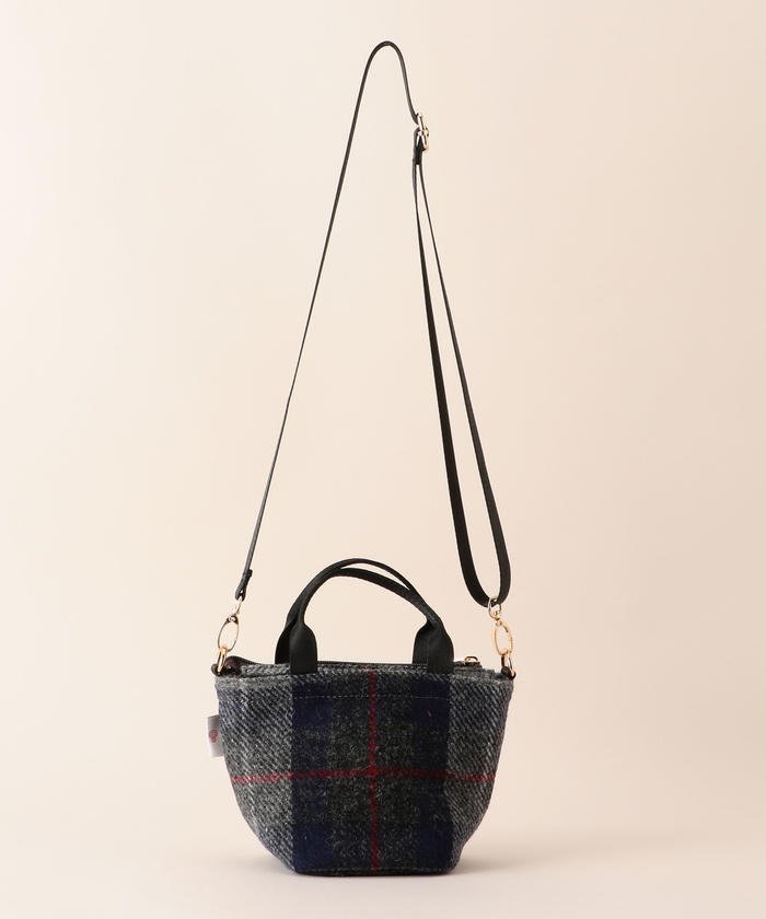 Harris Tweed ハリスツィード 別注 ボートシェイプミニポシェット Harris Tweed ハリスツィード 別注 ボートシェイプミニポシェット
