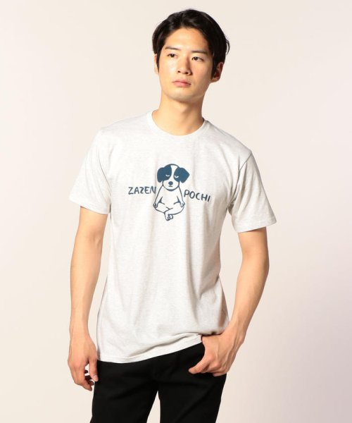 POCHITAMA LAND(ポチタマランド)/ZAZEN POCHI Tシャツ/エクリュ