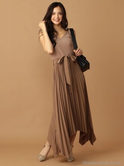 セール ノースリーブロングプリーツワンピース ロイヤルパーティー Royal Party Magaseek