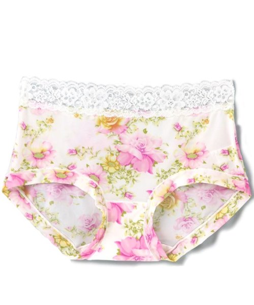 fran de lingerie(フランデランジェリー)/Hip Hugger Shorts ヒップハンガーショーツ コーディネートFlower/オフホワイト