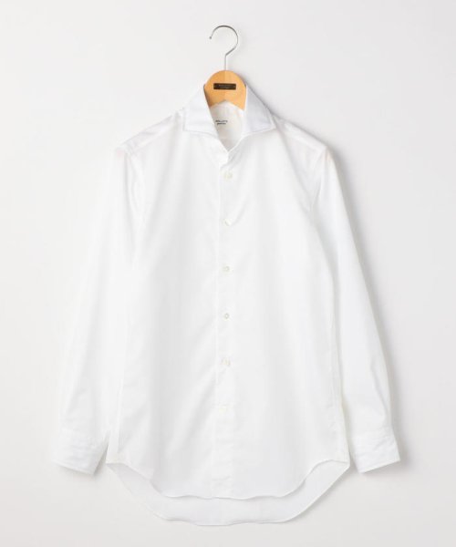 NOLLEY’S goodman(ノーリーズグッドマン)/100/2 ノンプレスワイドカラーシャツ/ホワイト
