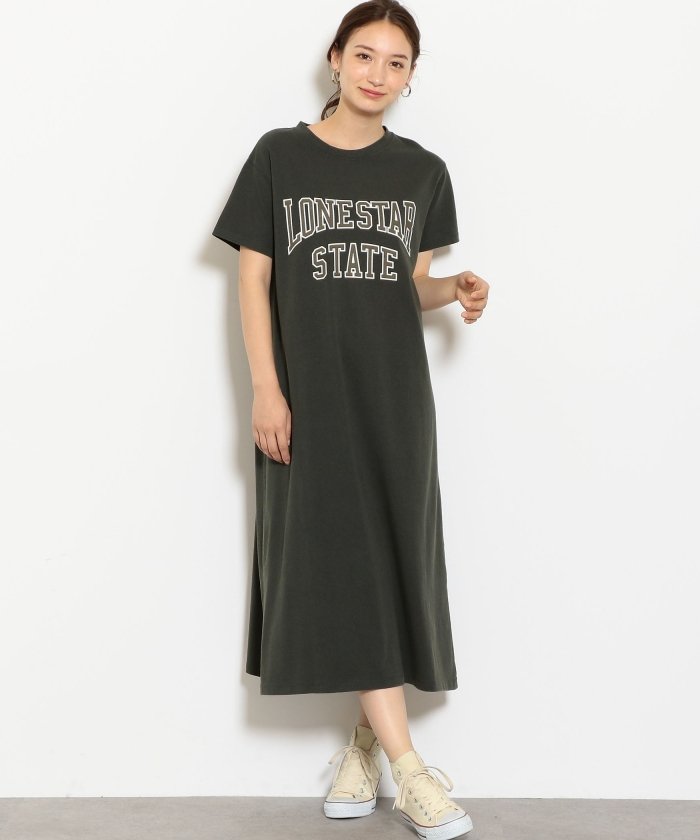 セール Sc テンジク カレッジ プリント ワンピース グリーンレーベルリラクシング Green Label Relaxing Magaseek