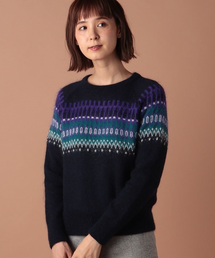 フェアアイルクルーネックプルオーバー