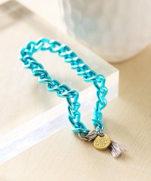 nano・universe(ナノ・ユニバース)/【WEB限定】 AlmiteCurblinkChainBracelet/ターコイズ