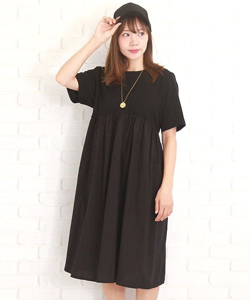 半袖無地マキシワンピース カジュアル 可愛い レディース 春 30代 40代 Vl 5165 S S アミュレット Amulet Magaseek