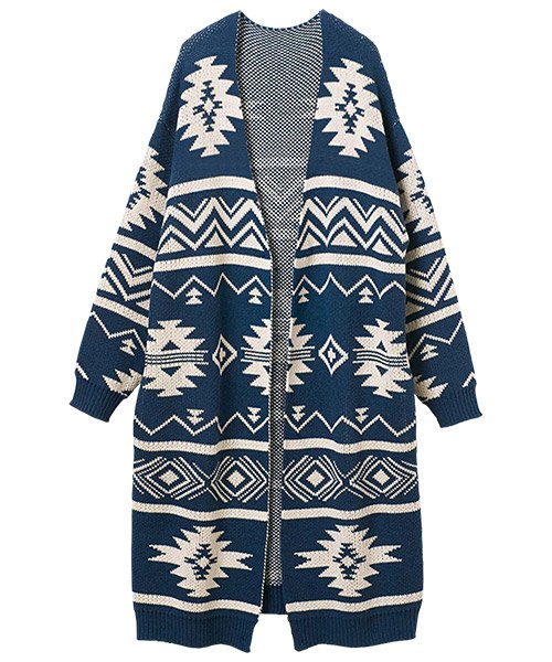 オルテガ柄ロングカーデ ラナン Ranan Magaseek オルテガ柄ロングカーデ ラナン Ranan Magaseek