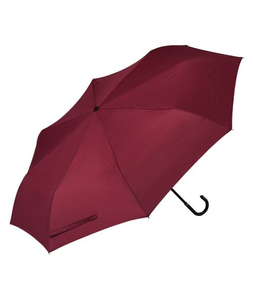 BACKYARD FAMILY(バックヤードファミリー)/雨に濡れると柄が浮き出る傘 3段折りたたみ傘/エンジ