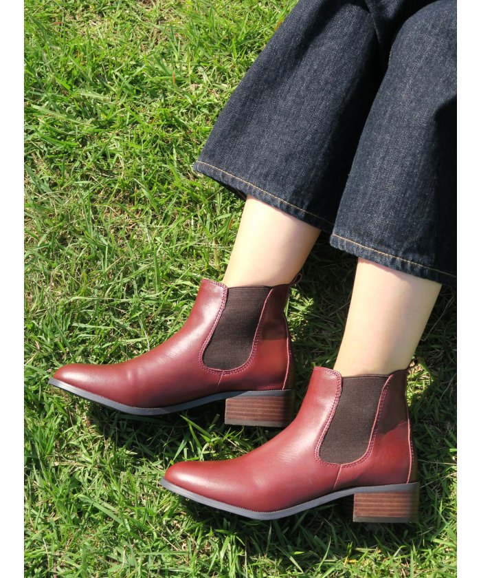 セール Mio Notis ミオノティス ローヒールサイドゴアブーツ