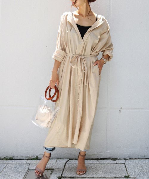 セール コットン薄手長袖シャツワンピース アンドミー And Me Magaseek