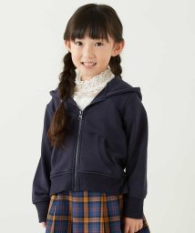 a.v.v(KID'S)(アー・ヴェ・ヴェキッズ)/[100－130]フリルデザイン裏毛パーカー[WEB限定サイズ]/ネイビー