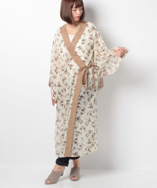actuelselect(アクチュエルセレクト)/【GHOSPELL】Printed Kimono/オフホワ系