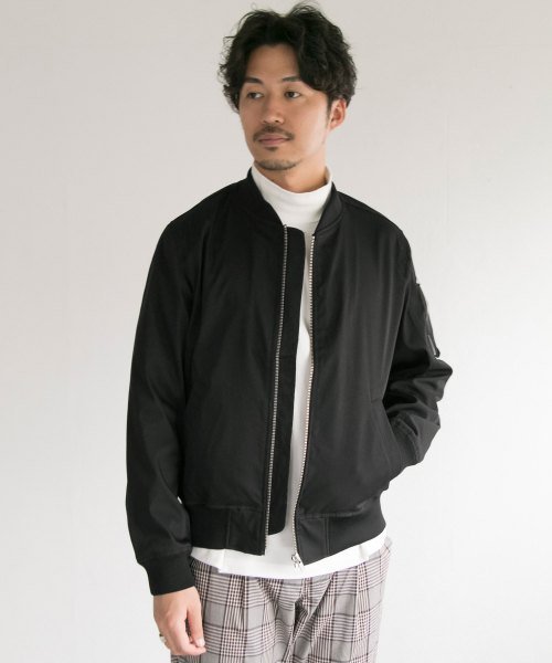 URBAN RESEARCH(アーバンリサーチ)/ストレッチMA－1/BLACK