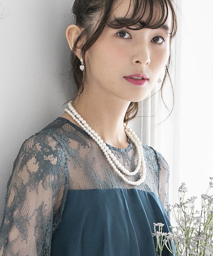 セール 50 Off 結婚式 お呼ばれ対応 カラーパールロングネックレス フォルムフォルマ Form Forma Magaseek