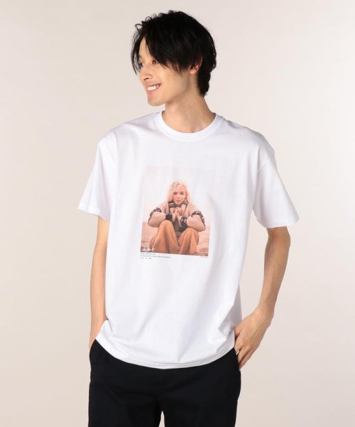 GLOSTER(GLOSTER)/【別注】【GEORGE BARRIS×GLOSTER】マリリン・モンローフォトＴシャツ/オフホワイト
