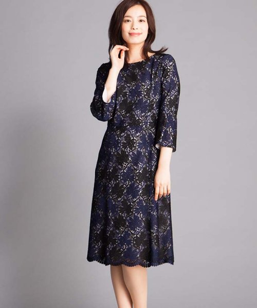 セール レリアン Leilian レース総柄ワンピ ス Magaseek