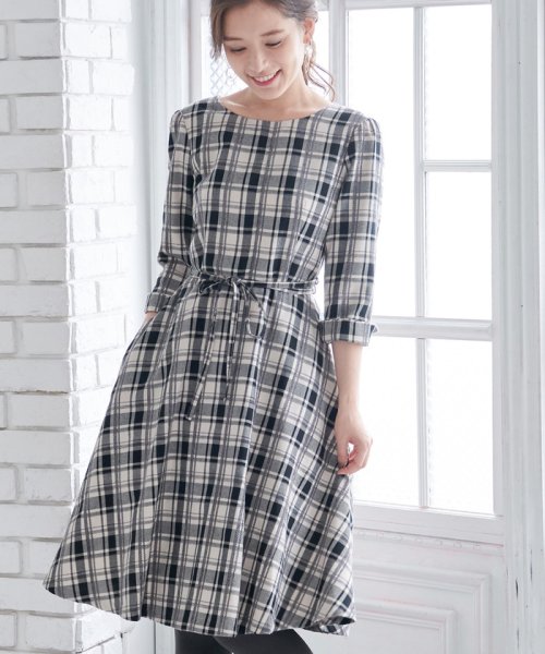セール 一部店舗限定 モールチェックワンピース ロペピクニック Rope Picnic Magaseek
