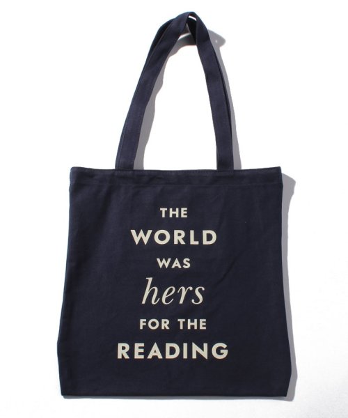 kate spade new york(ケイトスペードニューヨーク)/Kate spade Hers For The Reading Canvas Book Tote/ネイビー