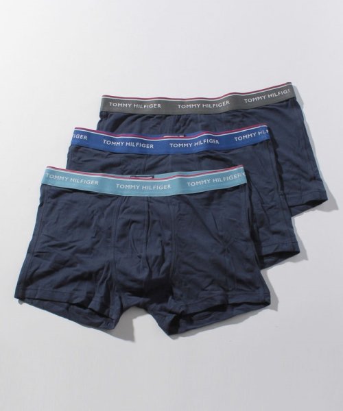 TOMMY HILFIGER(トミーヒルフィガー)/【WEB限定】3‐PACK　COTTON　STRETCH　TRUNKS/ネイビー