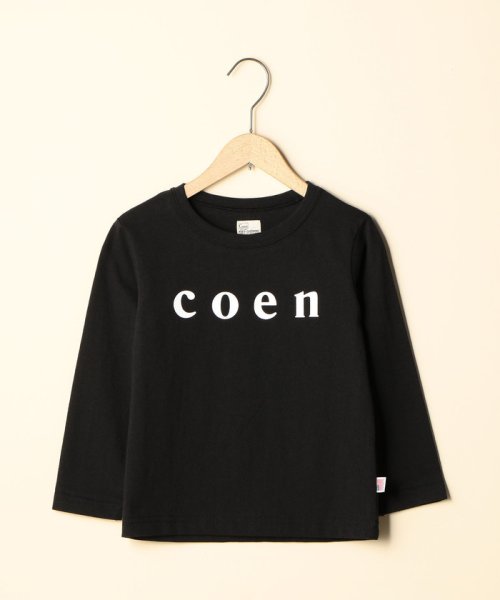 coen(コーエン（キッズ）)/coen(コーエン)ロゴロングスリーブTシャツ(100～130)/BLACK