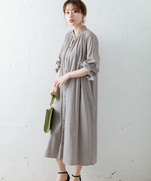 Sonny Label 追加生産 大人気ギャザーシャツワンピースが春色で