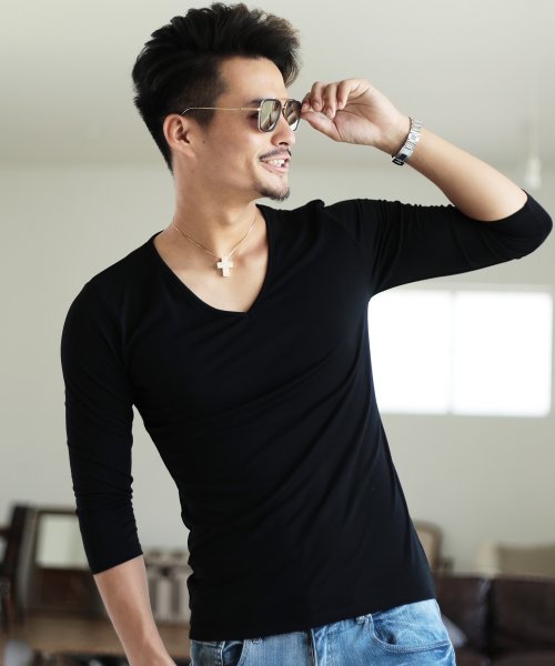 セール Vネック 無地 7分袖 Tシャツ カットソー メンズ ジギーズショップ Jiggys Shop Magaseek セール Vネック 無地 7分袖 Tシャツ カットソー メンズ ジギーズショップ Jiggys Shop Magaseek