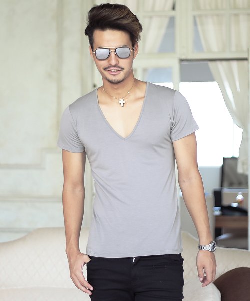 ディープ Vネック 半袖 Tシャツ カットソー メンズ ジギーズショップ Jiggys Shop Magaseek