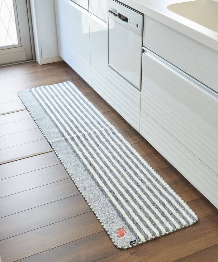 セール 12 Off Moz タフトキッチンマット グレー 45 180cm モズ Moz Magaseek